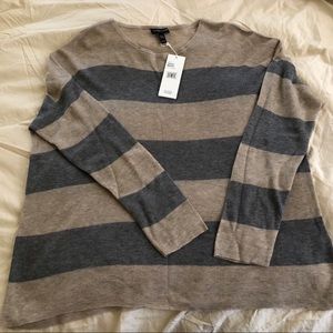 Eileen Fisher Sleek Tencel Merino Striped Sweater
